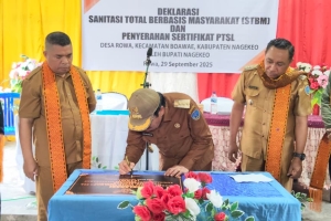 Bupati Nagekeo Deklarasikan 5 Pilar STBM Di Desa Rowa