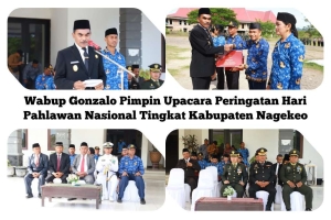 Wabup Gonzalo Pimpin Upacara Peringatan Hari Pahlawan Nasional Tingkat Kabupaten Nagekeo