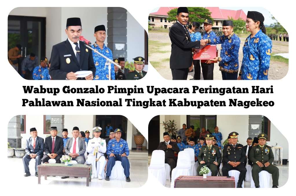 Wabup Gonzalo Pimpin Upacara Peringatan Hari Pahlawan Nasional Tingkat Kabupaten Nagekeo