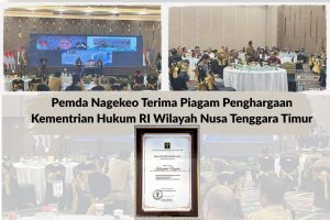 Pemda Nagekeo Terima  Piagam Penghargaan Kementrian Hukum RI Wilayah Nusa Tenggara Timur